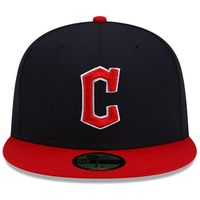 Men's New Era Navy/Red Cleveland Guardians Authentic Collection On-Field 59FIFTY Fitted Hat