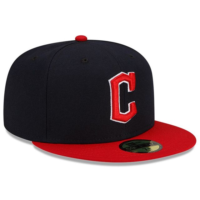 Casquette ajustée New Era bleu marine/rouge Cleveland Guardians Authentic Collection On-Field 59FIFTY pour homme