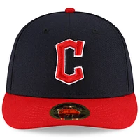 Men's New Era Navy/Red Cleveland Guardians Authentic Collection On-Field Home Low Profile 59FIFTY Fitted Hat