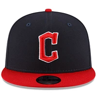 Men's New Era Navy/Red Cleveland Guardians Team Color 9FIFTY Snapback Adjustable Hat