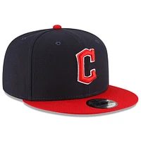 Men's New Era Navy/Red Cleveland Guardians Team Color 9FIFTY Snapback Adjustable Hat