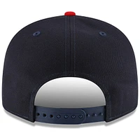 Men's New Era Navy/Red Cleveland Guardians Team Color 9FIFTY Snapback Adjustable Hat