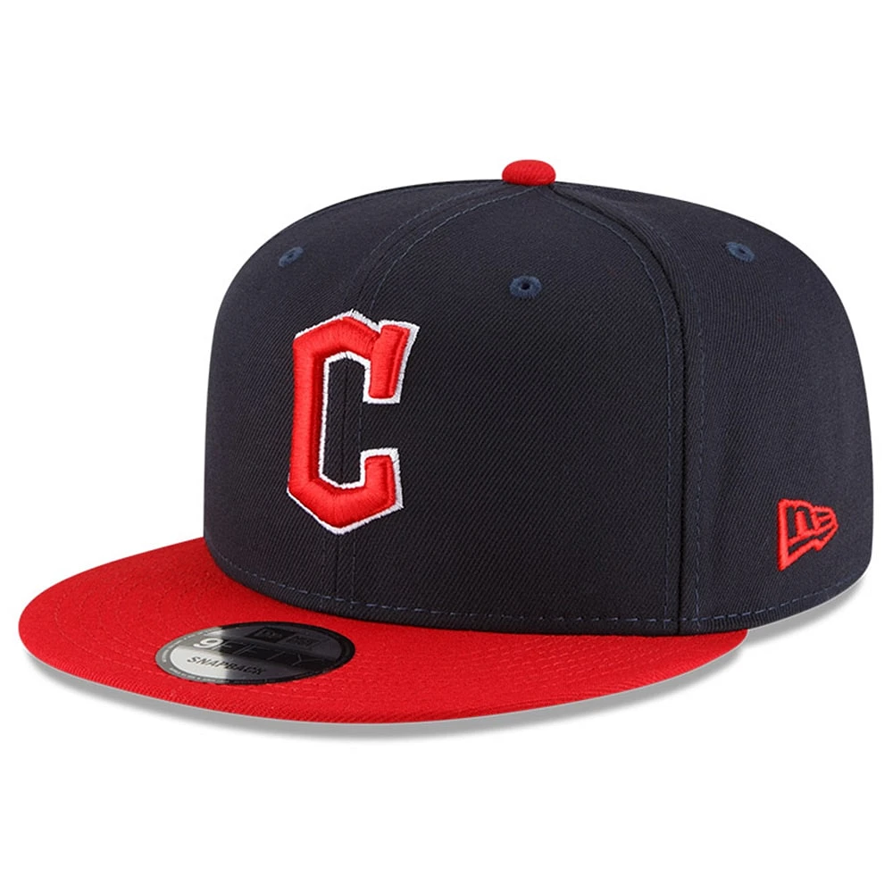 Men's New Era Navy/Red Cleveland Guardians Team Color 9FIFTY Snapback Adjustable Hat