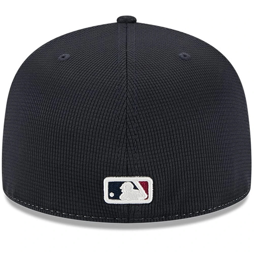 Men's New Era Navy/White Cleveland Guardians City Connect Batting Practice 59FIFTY Fitted Hat