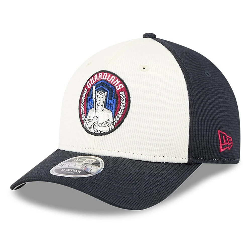 Men's New Era Navy/White Cleveland Guardians City Connect Batting Practice 9FORTY M-Crown Adjustable Hat