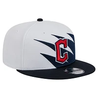Men's New Era Navy/White Cleveland Guardians Jagged 9FIFTY Snapback Hat