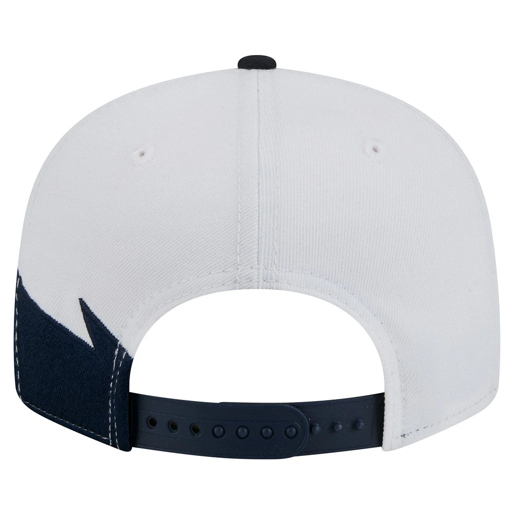 Men's New Era Navy/White Cleveland Guardians Jagged 9FIFTY Snapback Hat