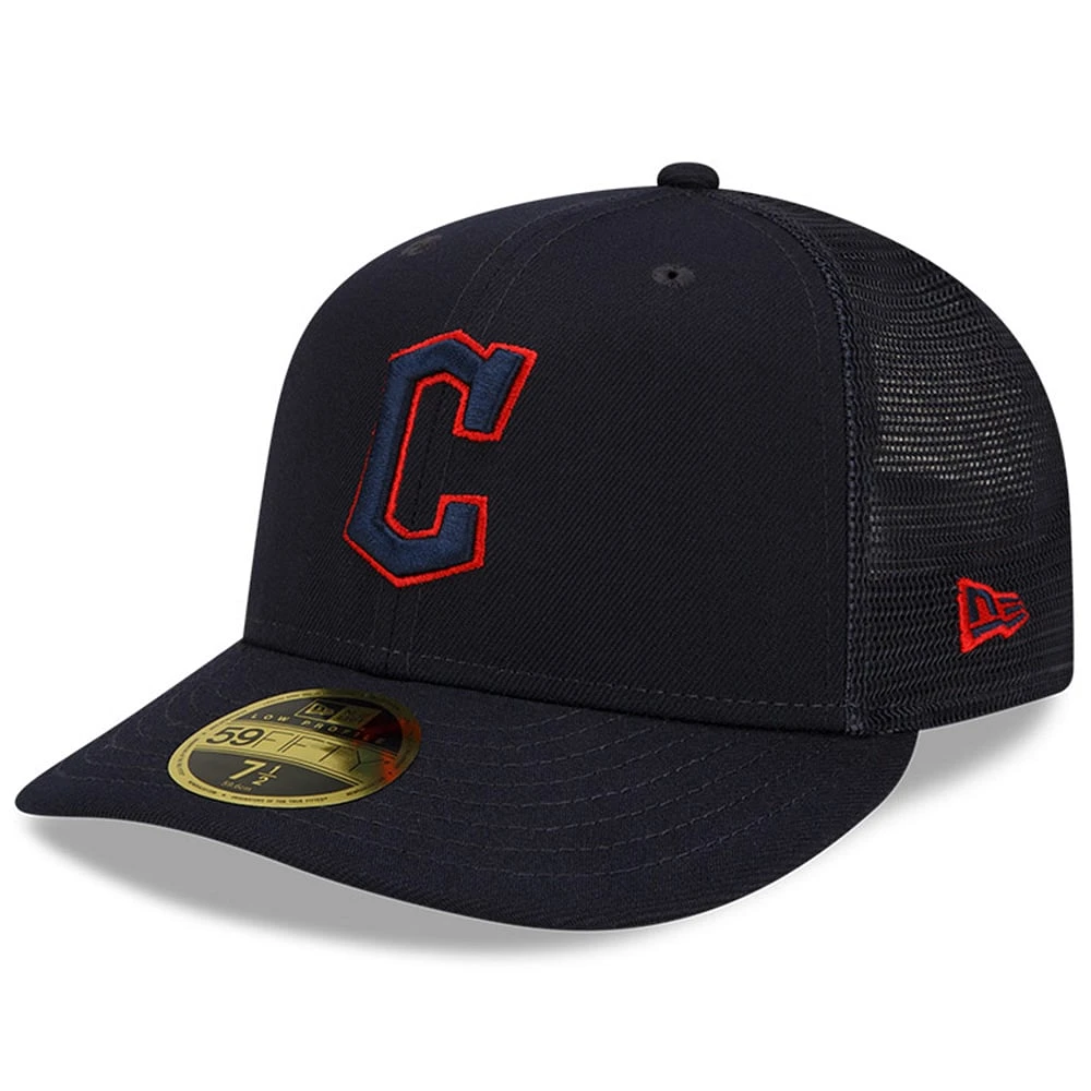 Casquette ajustée 59FIFTY à profil bas Cleveland Guardians 2022 pour homme New Era bleu marine