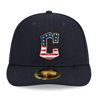 Men's New Era  Navy Cleveland Guardians 2023 Fourth of July Low Profile 59FIFTY Fitted Hat