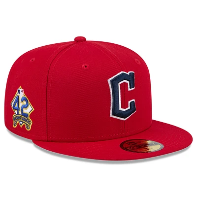 Men's New Era  Navy Cleveland Guardians 2025 Jackie Robinson Day 59FIFTY Fitted Hat