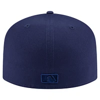 Men's New Era Navy Cleveland Guardians Color Pack A-Frame 59FIFTY Fitted Hat