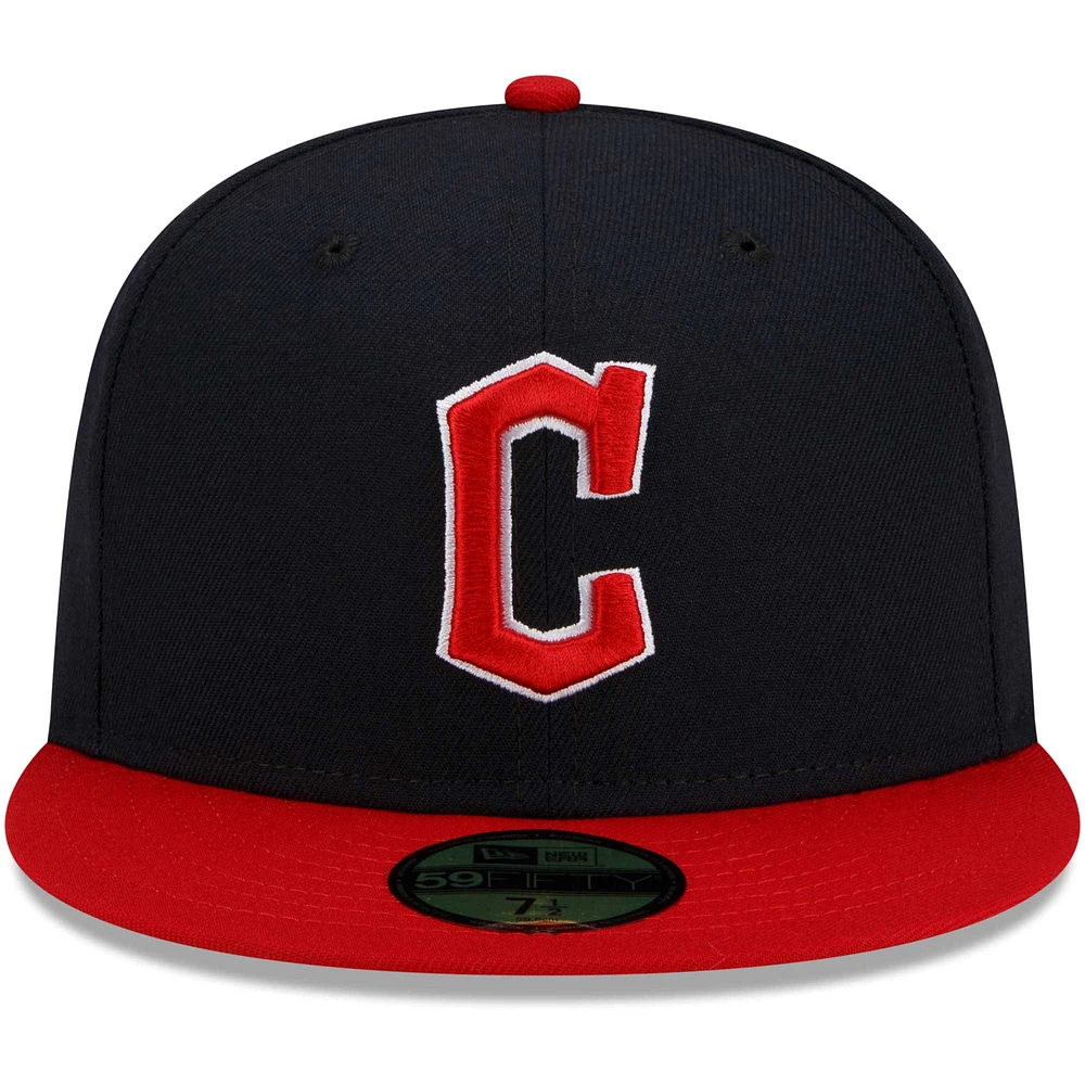 Men's New Era Navy Cleveland Guardians Home Authentic Collection On-Field 59FIFTY Fitted Hat