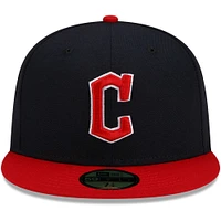 Men's New Era Navy Cleveland Guardians Home Authentic Collection On-Field 59FIFTY Fitted Hat