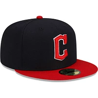 Men's New Era Navy Cleveland Guardians Home Authentic Collection On-Field 59FIFTY Fitted Hat