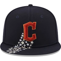 Casquette ajustée New Era Cleveland Guardians Meteor 59FIFTY bleu marine pour homme