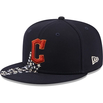 Casquette ajustée New Era Cleveland Guardians Meteor 59FIFTY bleu marine pour homme