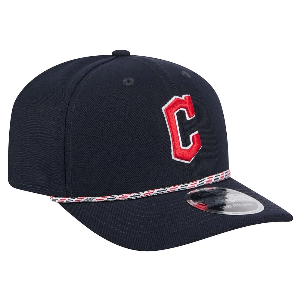 Casquette extensible à boutons-pression multi-cordes Cleveland Guardians 9SEVENTY de New Era pour homme