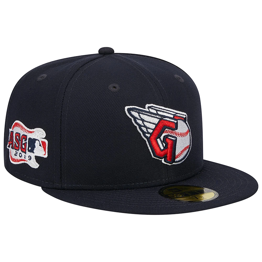 Casquette ajustée 59FIFTY pour homme New Era Navy Cleveland Guardians Logo principal 2019 MLB All-Star Game Team Color