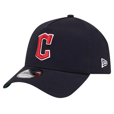 Men's New Era Navy Cleveland Guardians Team Color A-Frame 9FORTY Adjustable Hat