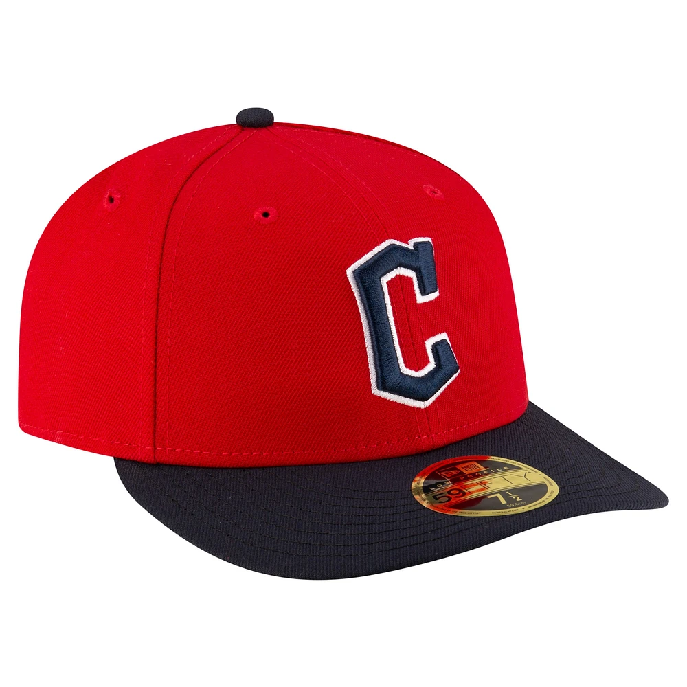 Men's New Era  Red/Black Cleveland Guardians Authentic Collection On-Field Low Profile 59FIFTY Fitted Hat