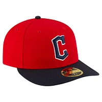 Men's New Era  Red/Black Cleveland Guardians Authentic Collection On-Field Low Profile 59FIFTY Fitted Hat