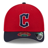 Men's New Era  Red/Black Cleveland Guardians Replica 9FORTY Adjustable Hat