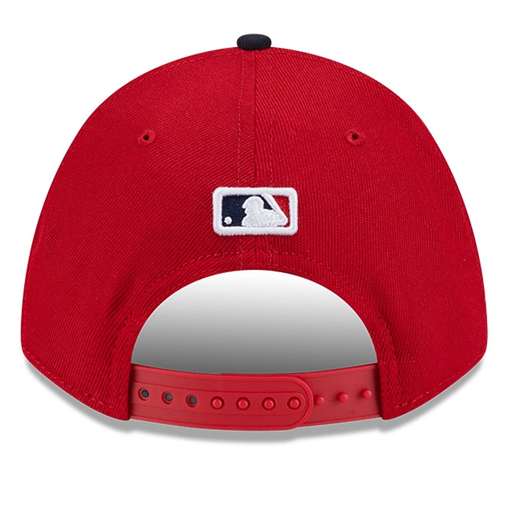 Men's New Era  Red/Black Cleveland Guardians Replica 9FORTY Adjustable Hat