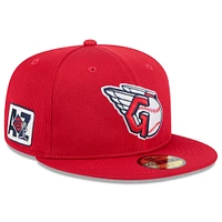 Casquette ajustée 59FIFTY Cleveland Guardians 2025 pour homme New Era rouge