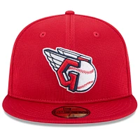 Casquette ajustée 59FIFTY Cleveland Guardians 2025 pour homme New Era rouge