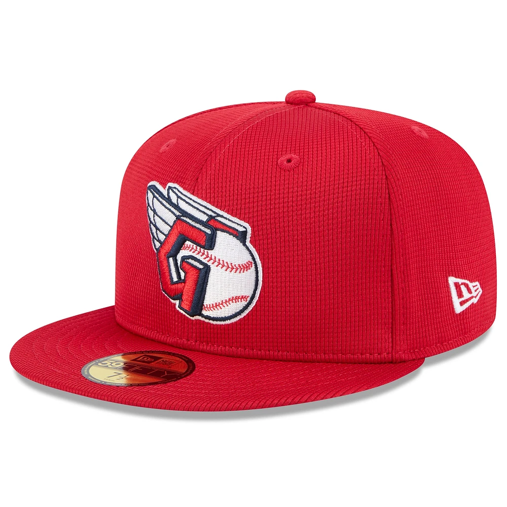 Casquette ajustée 59FIFTY Cleveland Guardians 2025 pour homme New Era rouge