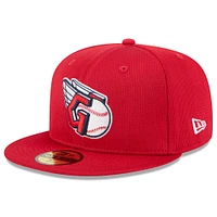 Casquette ajustée 59FIFTY Cleveland Guardians 2025 pour homme New Era rouge