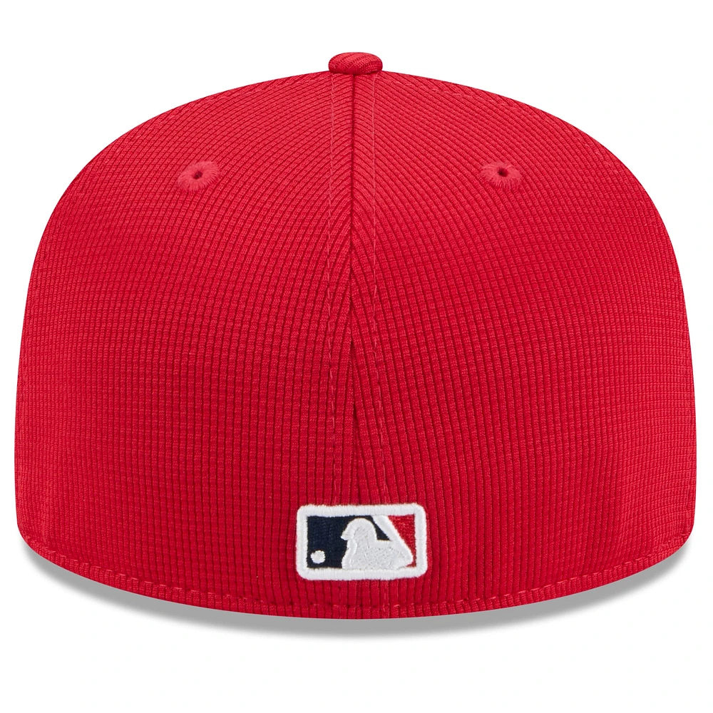 Casquette ajustée 59FIFTY Cleveland Guardians 2025 pour homme New Era rouge
