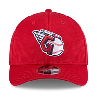 Casquette ajustable 9FORTY Cleveland Guardians 2025 Spring Training pour homme New Era rouge