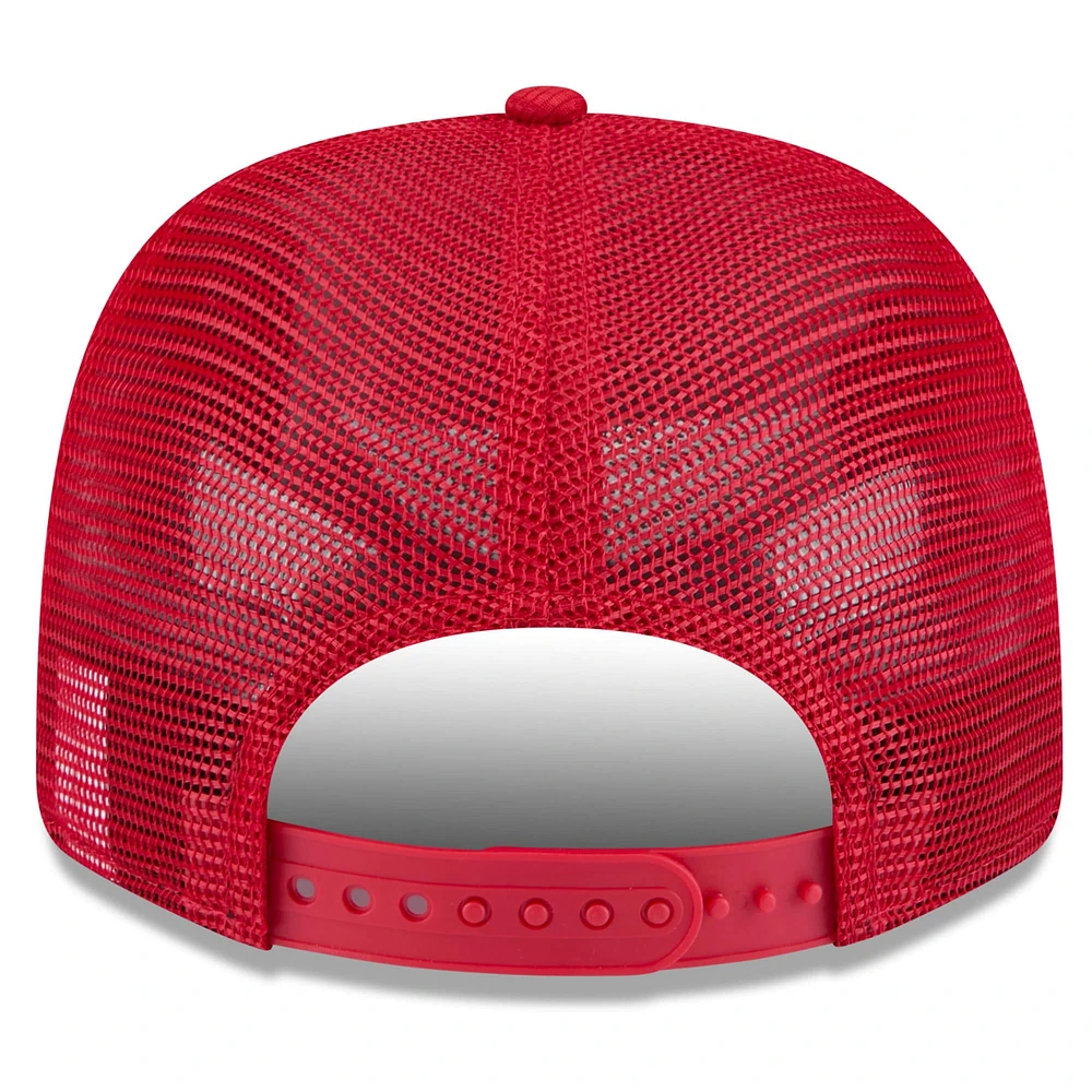 Men's New Era  Red Cleveland Guardians 2025 Spring Training 9SEVENTY Stretch-Snap Trucker Hat