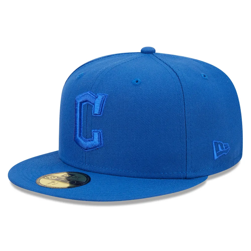 Cleveland Indians New Era White Logo 59FIFTY Fitted Hat - Royal