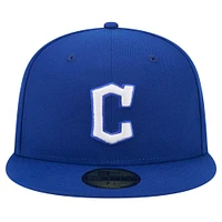 Men's New Era Royal Cleveland Guardians White Logo 59FIFTY Fitted Hat