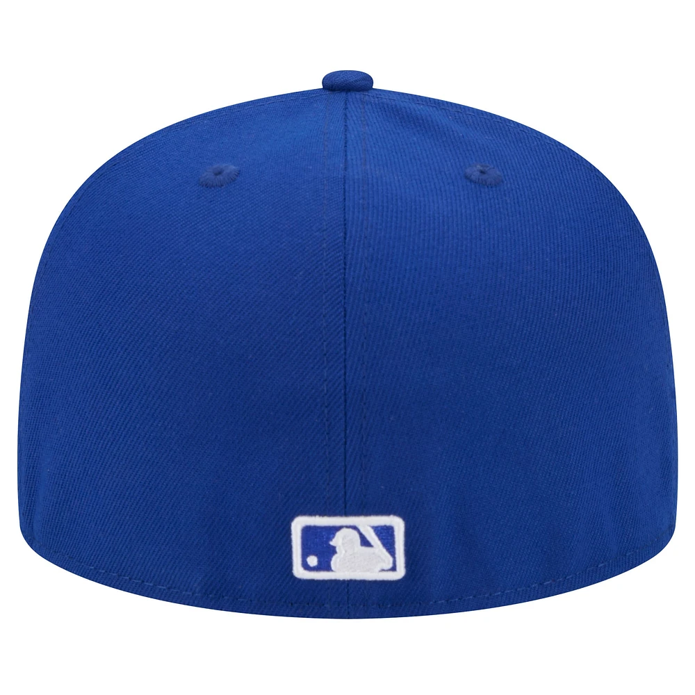 Men's New Era Royal Cleveland Guardians White Logo 59FIFTY Fitted Hat