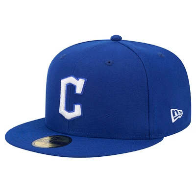 Men's New Era Royal Cleveland Guardians White Logo 59FIFTY Fitted Hat