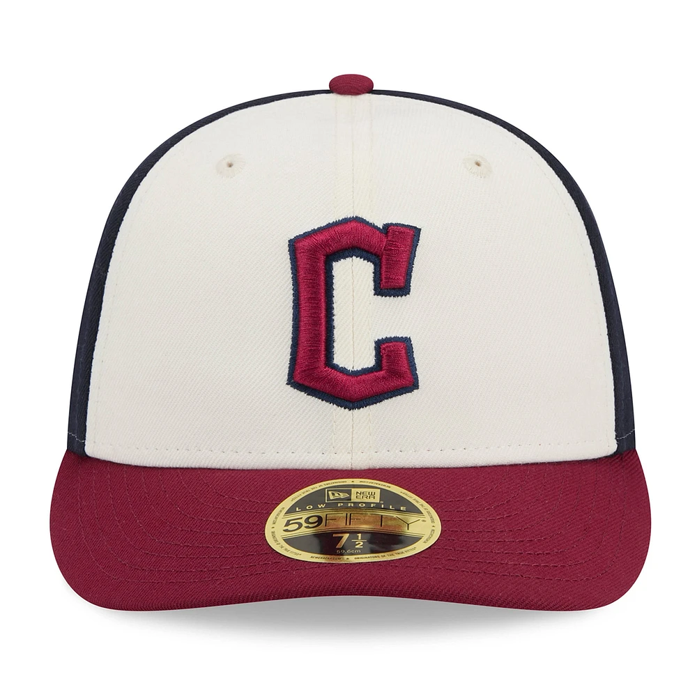 Men's New Era  White/Red Cleveland Guardians 2024 City Connect Low Profile 59FIFTY Fitted Hat