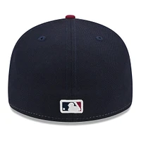 Casquette ajustée 59FIFTY à profil bas New Era pour hommes, Cleveland Guardians 2024 City Connect Low Profile, blanc/rouge