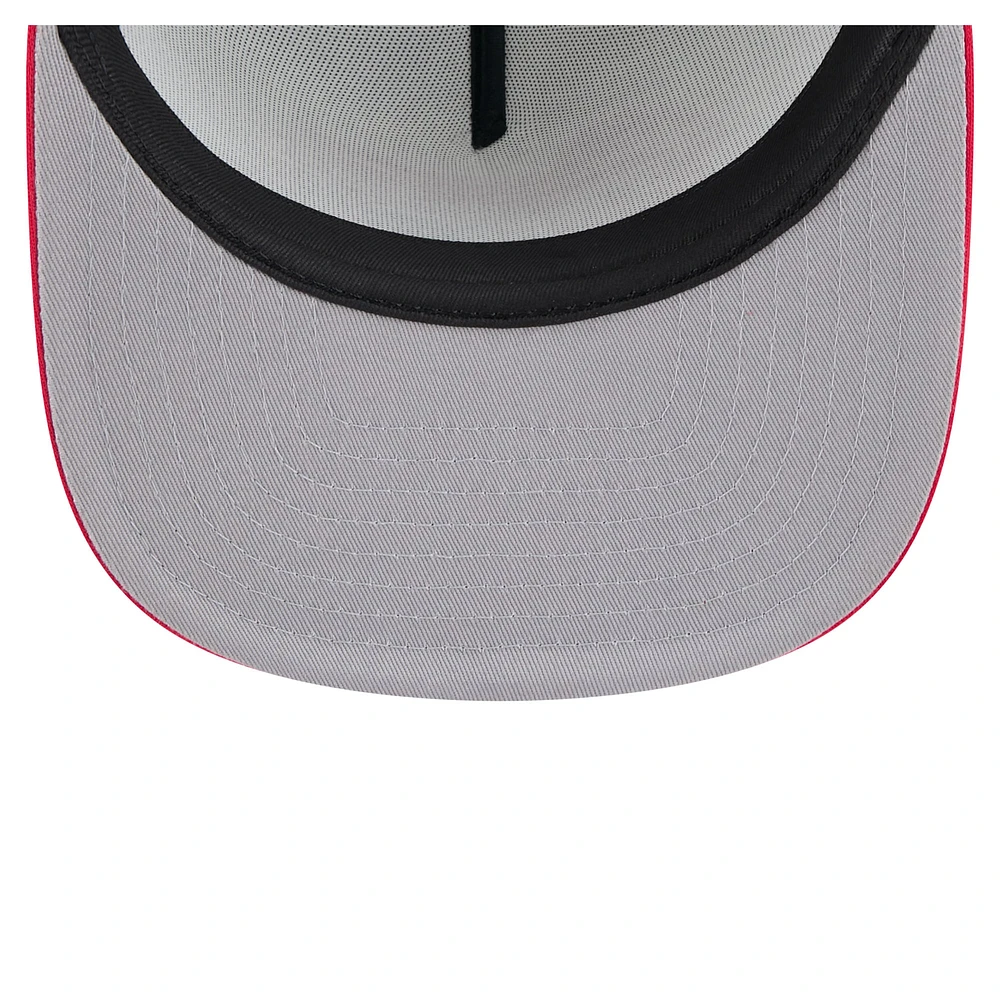 Men's New Era White/Red Cleveland Guardians Retro Script Trucker 9FIFTY Snapback Hat