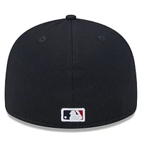 Men's New Era  White Cleveland Guardians 2025 Batting Practice Low Profile 59FIFTY Fitted Hat