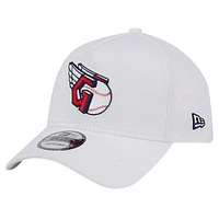 Men's New Era White Cleveland Guardians TC A-Frame 9FORTY Adjustable Hat