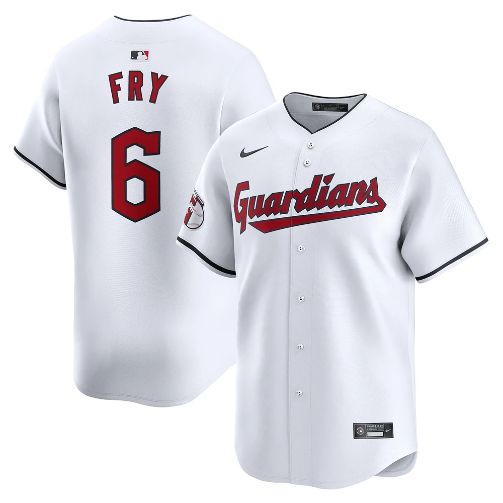 Men's Nike David Fry White Cleveland Guardians Home Limited Player Jersey