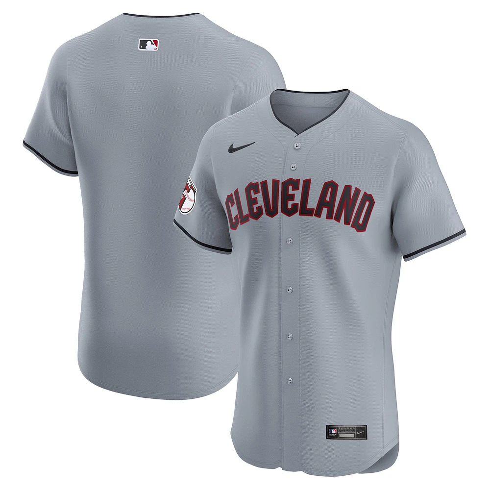 Maillot Nike Cleveland Guardians Alternate Vapor Premier Elite Patch gris pour homme