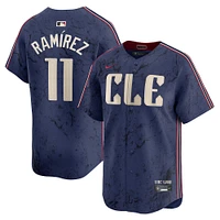 Maillot Nike José Ramírez bleu marine pour homme, édition limitée City Connect des Cleveland Guardians