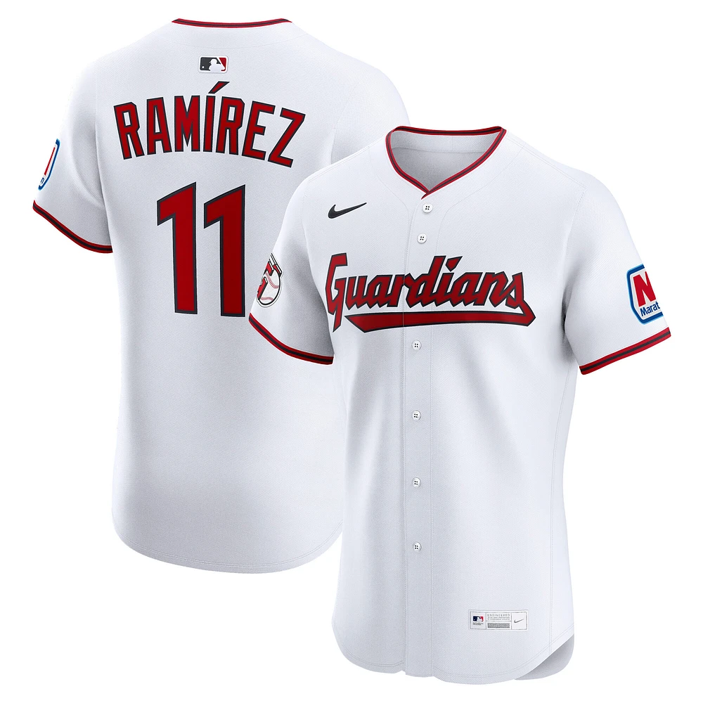Maillot Nike Jose Ramirez pour homme, blanc, Cleveland Guardians Home Elite