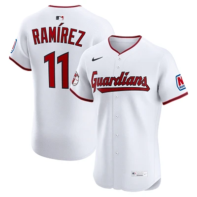 Maillot Nike Jose Ramirez pour homme, blanc, Cleveland Guardians Home Elite