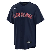 Maillot réplique alternatif Nike Josh Naylor bleu marine des Cleveland Guardians pour homme