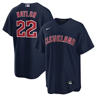 Maillot réplique alternatif Nike Josh Naylor bleu marine des Cleveland Guardians pour homme